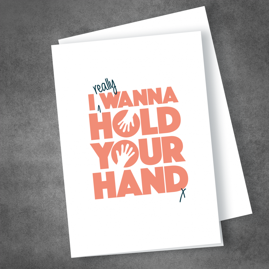 I wanna hold your hand valentine card